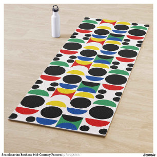 Scandinavian Bauhaus Mid-Century Pattern Yoga Mat