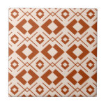 Scandinavian beige and burnt orange geometric tile<br><div class="desc">Beige and burnt orange geometric pattern</div>