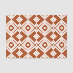 Scandinavian beige and burnt orange geometric tissue paper
