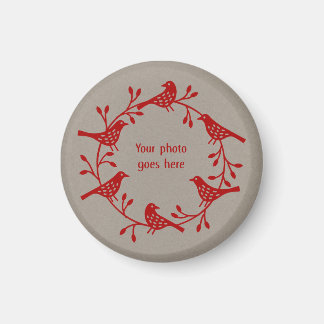 Scandinavian Bird Photo Magnet