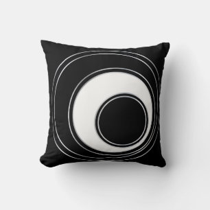 Scandinavian black and white, pattern, simple, min cushion