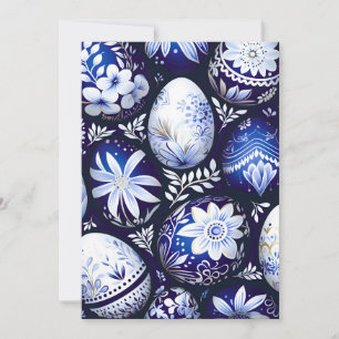 Scandinavian Blue Easter Egg Spring Floral Announcement