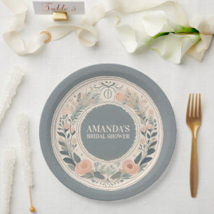 Scandinavian Boho Floral Paper Plate