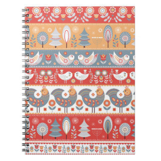 Scandinavian borders: vintage textile design. notebook