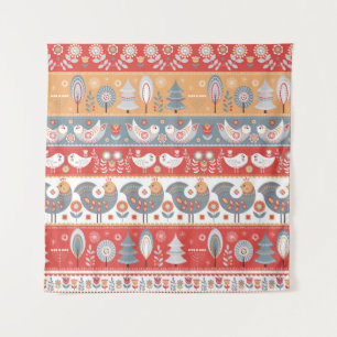 Scandinavian borders: vintage textile design. tapestry