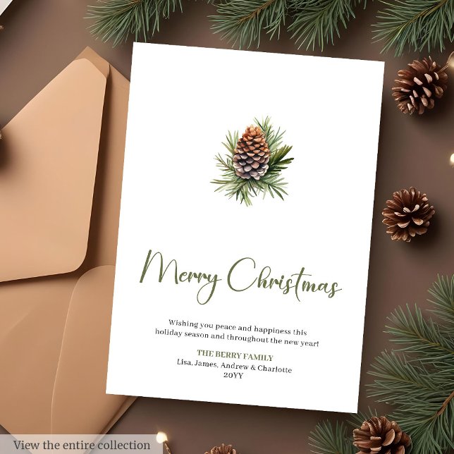 Scandinavian Botanical Cosy Christmas Greeting  Holiday Card (Scandinavian Botanical Cozy Christmas Greeting Card

)