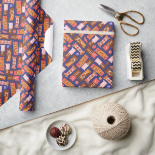 Scandinavian Candy Chocolate bars Wrapping Paper