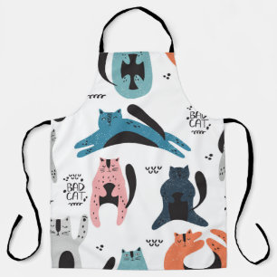 Scandinavian Cats: Vintage Textile Design. Apron