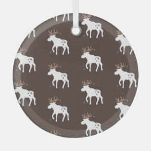 Scandinavian Chic: Vintage Seamless Patterns Glass Tree Decoration