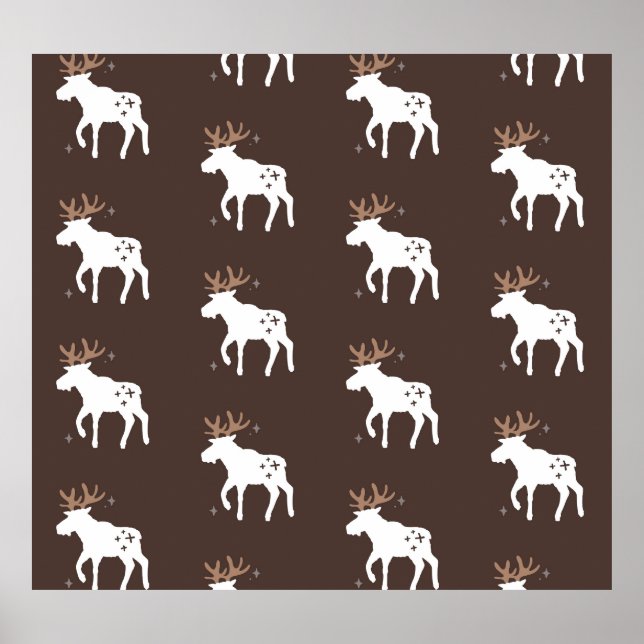 Scandinavian Chic: Vintage Seamless Patterns Poster (Front)