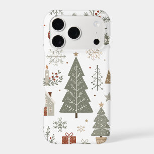 Scandinavian Christmas Deer and Winter Woodland