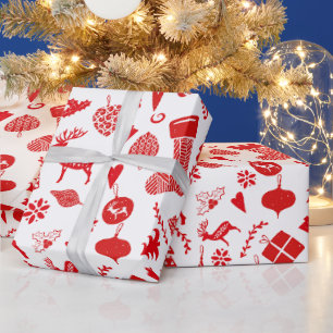 Scandinavian Christmas Festive Wrapping Paper