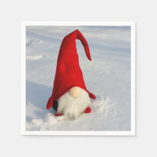 Scandinavian Christmas Gnome Napkin