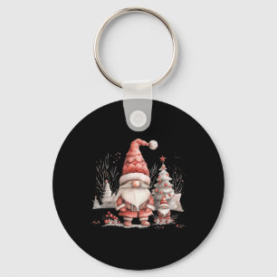 Scandinavian Christmas Gnome Red Berries T Shirt Key Ring