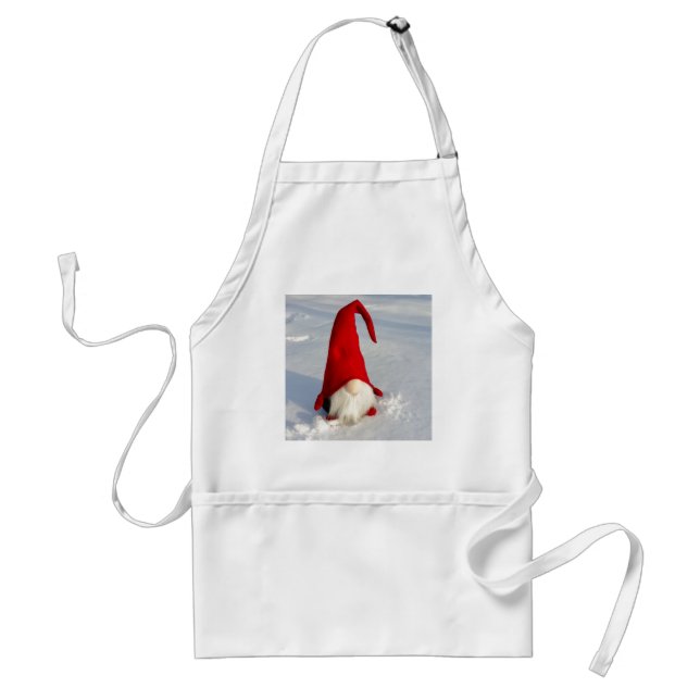 Scandinavian Christmas Gnome Standard Apron (Front)