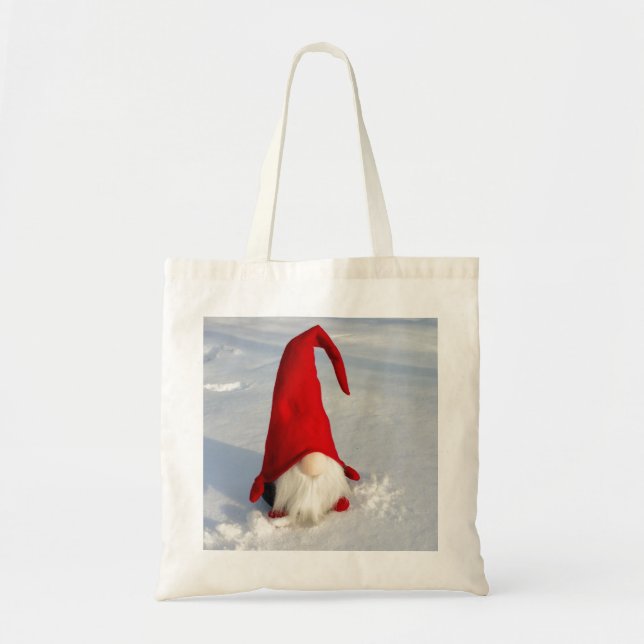 Scandinavian Christmas Gnome Tote Bag (Front)
