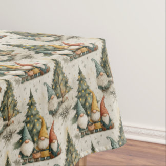 Scandinavian Christmas Gnomes Tablecloth