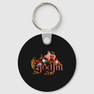 Scandinavian Christmas God Jul Marzipan Pig Key Ring