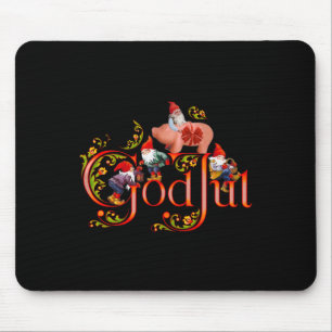 Scandinavian Christmas God Jul Marzipan Pig  Mouse Mat