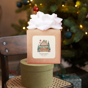 Scandinavian Christmas Magic Square Sticker