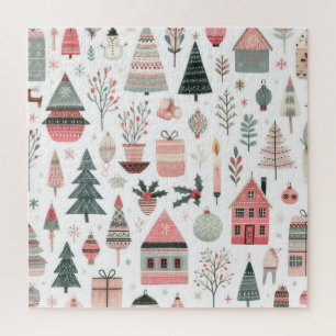 Scandinavian Christmas Pattern Puzzle