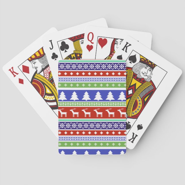 scandinavian christmas playing cards (Back)