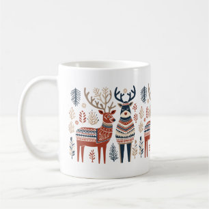 Scandinavian Christmas Reindeer Mug