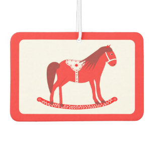 Scandinavian Christmas Rocking Horse Car Air Freshener