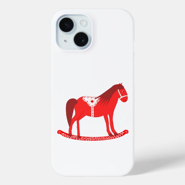 Scandinavian Christmas Rocking Horse Case-Mate iPhone Case (Back)