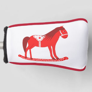 Scandinavian Christmas Rocking Horse Golf Head Cover