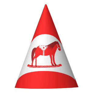 Scandinavian Christmas Rocking Horse Party Hat