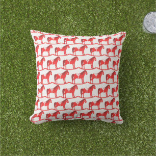 Scandinavian Christmas Rocking Horse Patterned Cushion