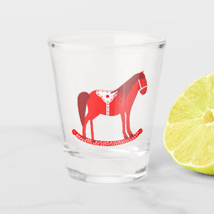 Scandinavian Christmas Rocking Horse Shot Glass