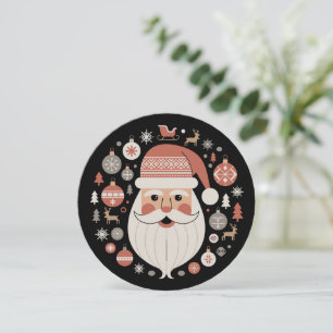 Scandinavian Christmas Santa Cottagecore Norwegian Holiday Card