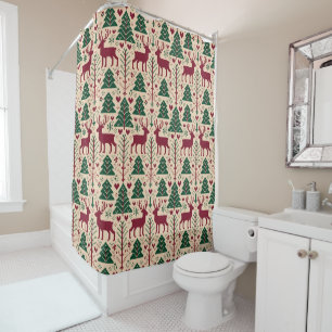  Scandinavian Christmas  Shower Curtain