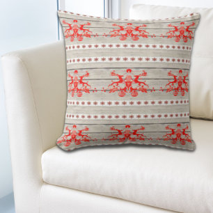 scandinavian christmas snowflakes Nordic Reindeer Cushion