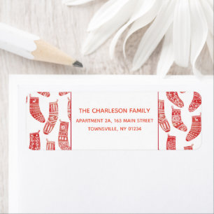 Scandinavian Christmas Stocking Pattern Address