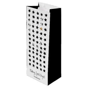 Scandinavian Christmas Themed Wine Gift Bag