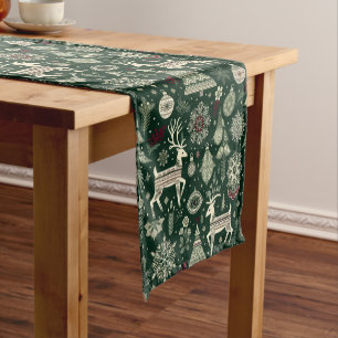 Scandinavian Christmas Time Short Table Runner