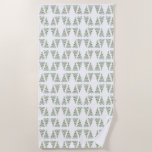 Scandinavian Christmas Tree Pattern Beach Towel<br><div class="desc">Elevate your holiday decor with our minimalistic Christmas bathroom decor, featuring a unique Scandinavian Christmas tree pattern towel. Designed with exclusive watercolor and line art by Victoria Grigaliunas of Do Tell A Belle, this modern Scandi Christmas decor brings a touch of festive elegance to your bathroom. Perfect for adding a...</div>