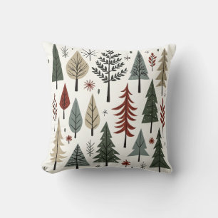Scandinavian Christmas Trees – Minimalist Holiday Cushion