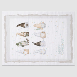 Scandinavian Christmas Winter Gnomes Tissue Paper
