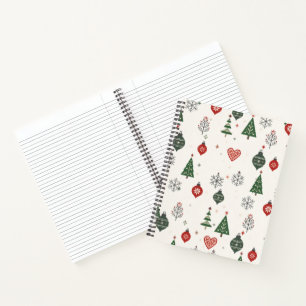 Scandinavian Christmas Wrapping Paper Minimalist Notebook