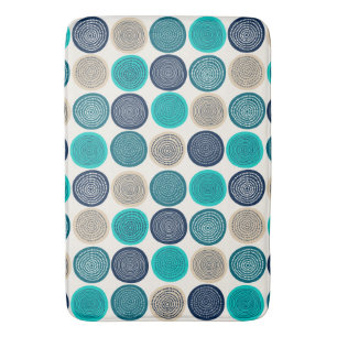 Scandinavian Circle Dots Mandala Pattern 1 Bath Mat