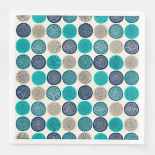 Scandinavian Circle Dots Mandala Pattern 1 Napkin