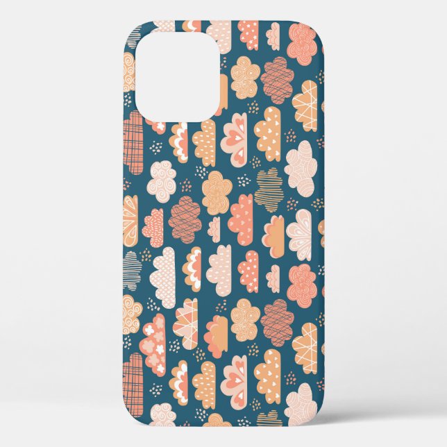 Scandinavian Clouds: Golden Childish Patterns. Case-Mate iPhone Case (Back)