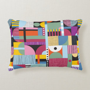 Scandinavian colourful pattern decorative cushion
