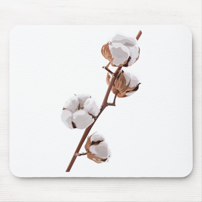 Scandinavian Cotton flower Mouse Mat (Front)