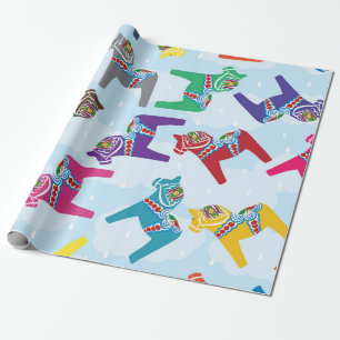 SCANDINAVIAN DALA HORSE Wrapping Paper