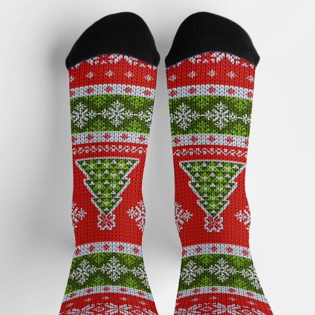 Scandinavian Design Cosy Winter Holiday Socks (Top)